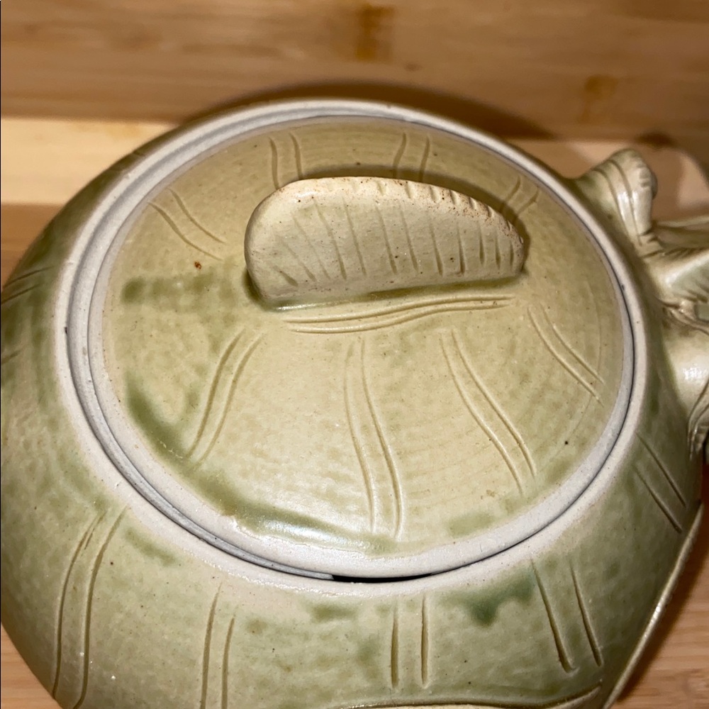 Artisan Pottery Teapot Tea Pot Fish Design Unique - Picture 11 of 16